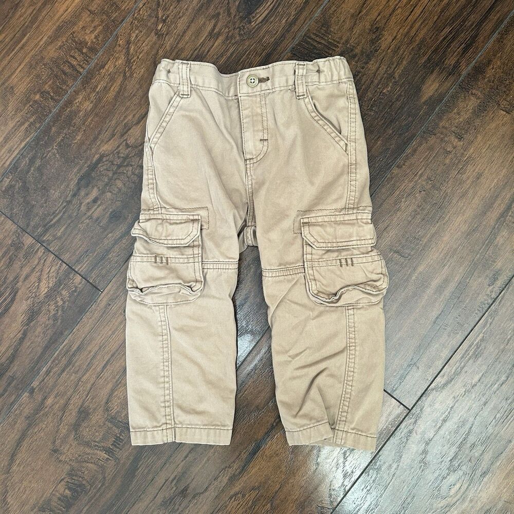 Wrangler Khaki Cargo Pants Toddler Size 2T Adjustable Waist